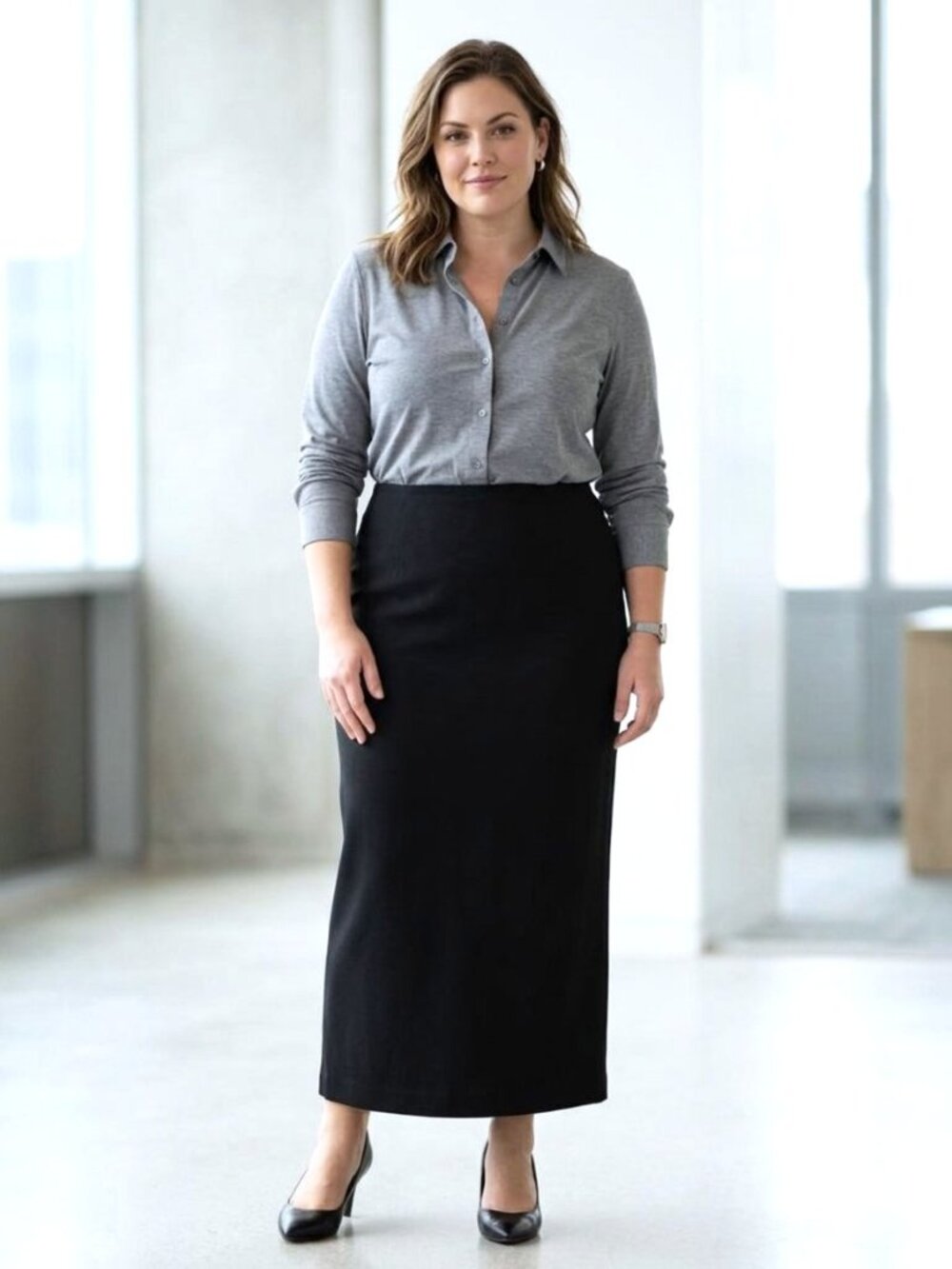 APOSTROPHE Classic Pencil Skirt. Plus Size 18W